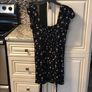 Mid length A&F Summer Flowered Black dress